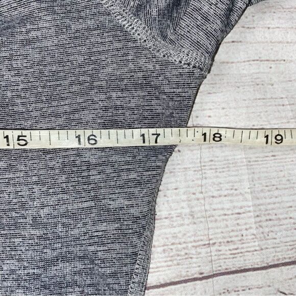 Athletic works Longsleeve scoopneck hi low stripe top w/scrunch sides sz Small - Picture 10 of 12